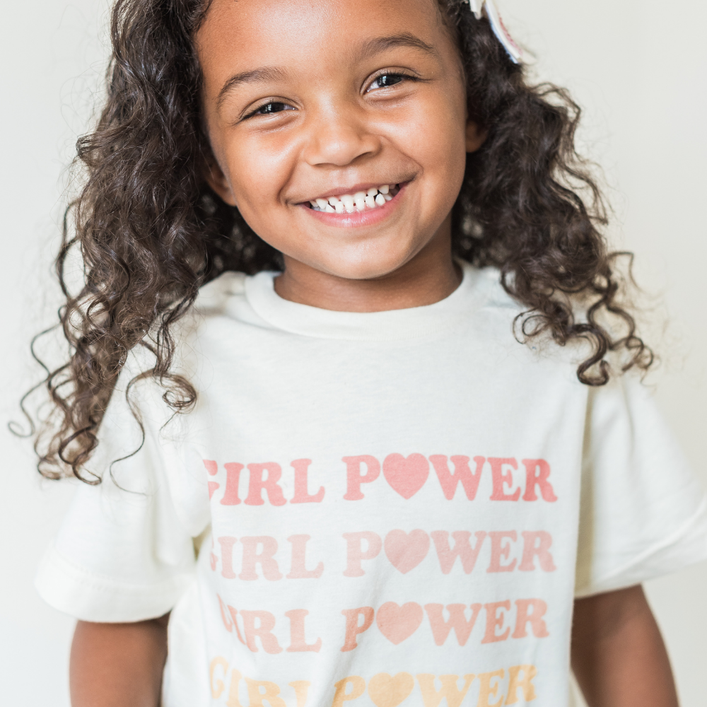 Pastel Rainbow Girl Power Kid s T Shirt And Studio