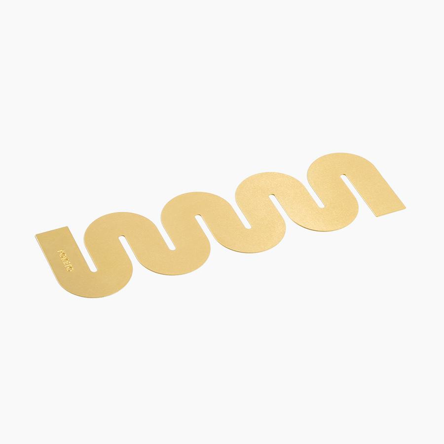 Brass Bookmark in Wave
