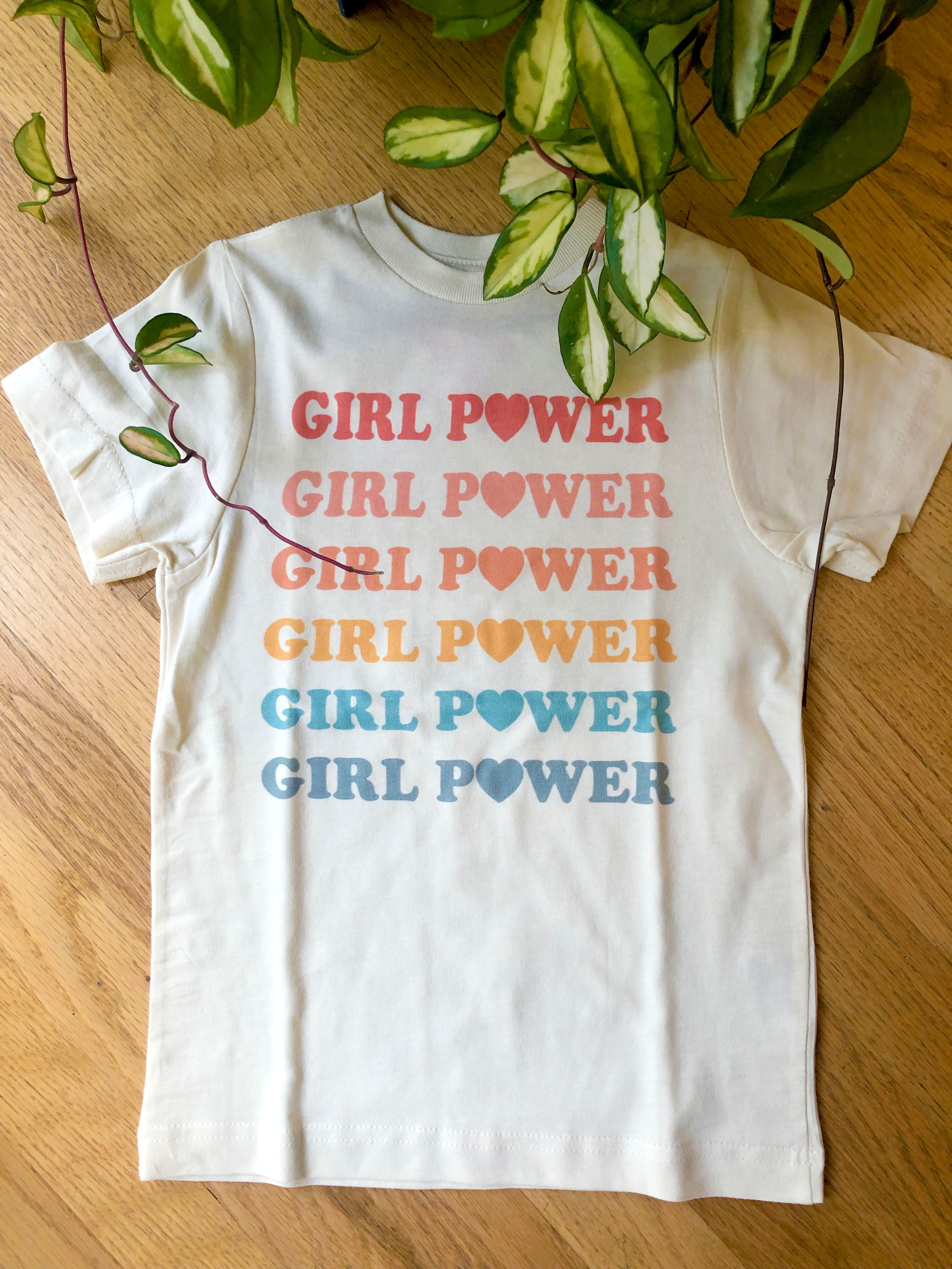 Pastel Rainbow Girl Power Kid's T-Shirt