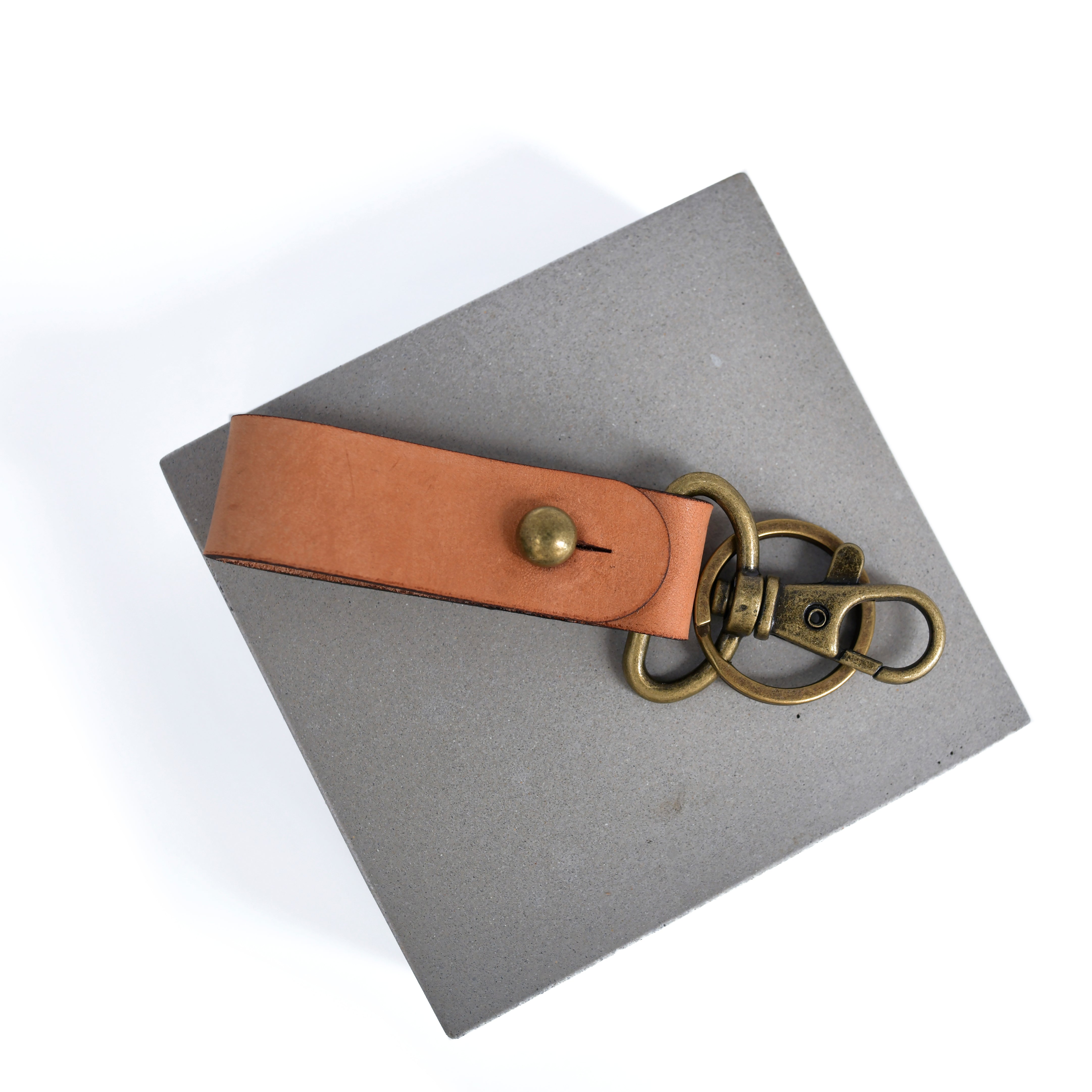 Custom Engraved Leather Keychain