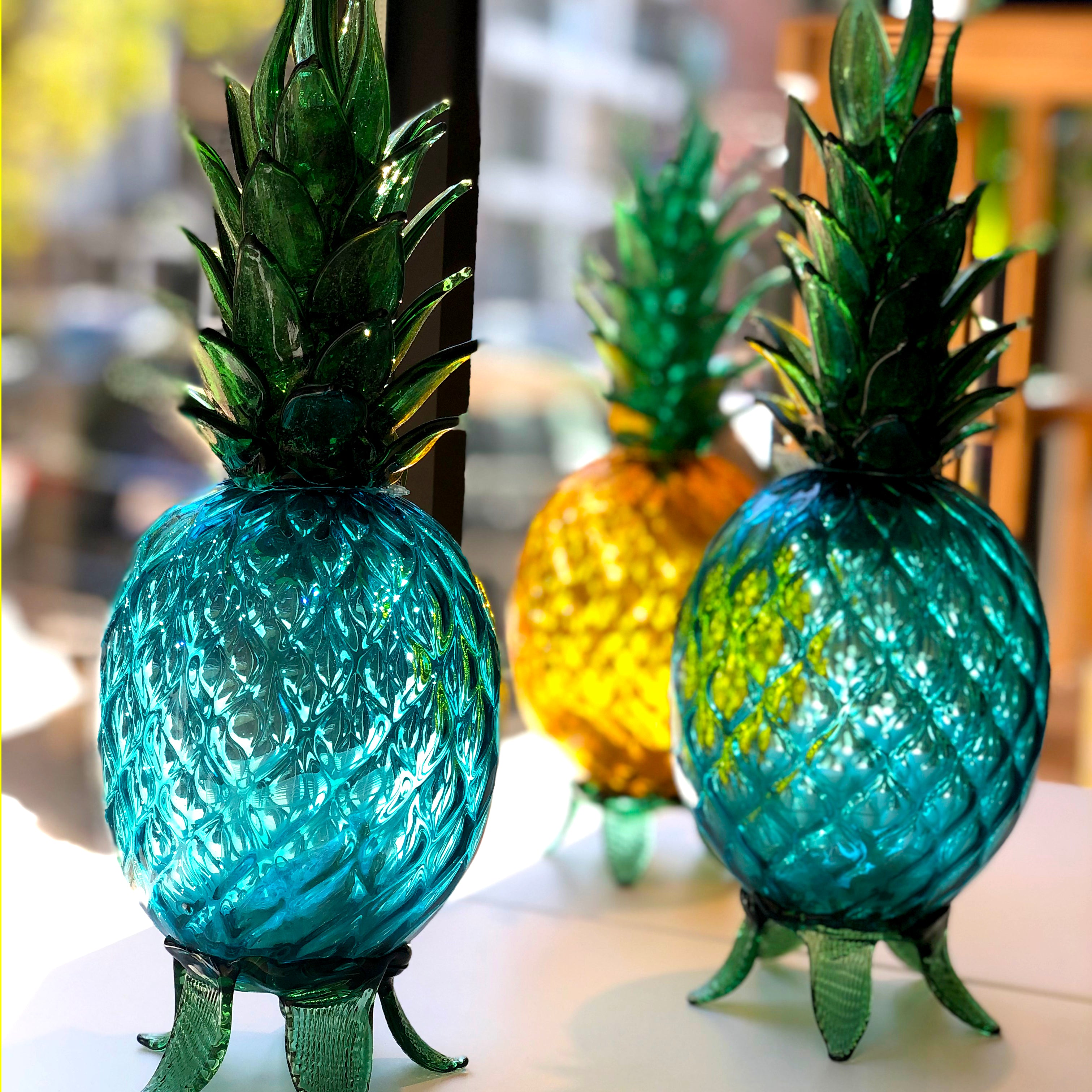 Handblown Pineapple Lanterns