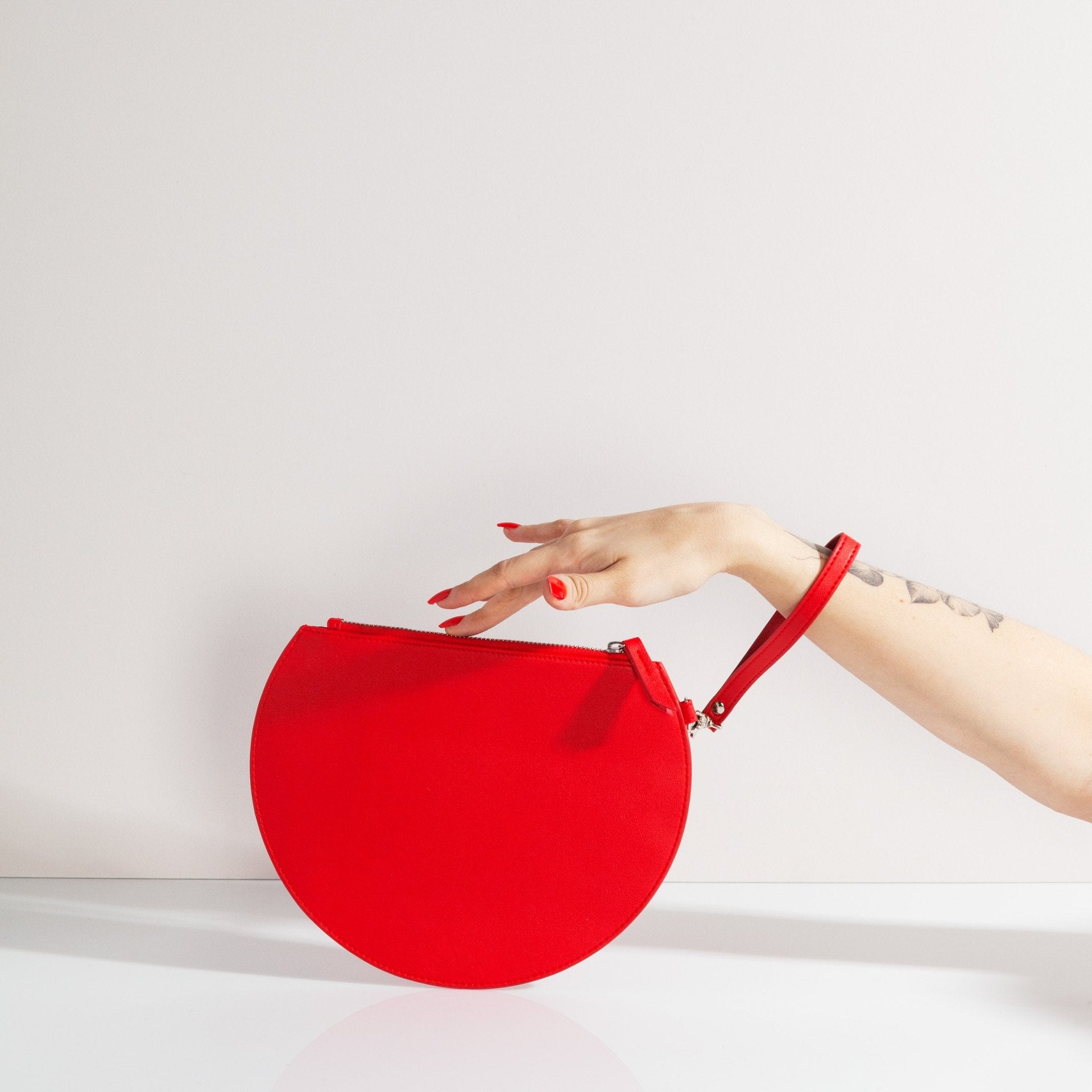 Moon Clutch in Red